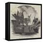 Fire at Boston-null-Framed Stretched Canvas