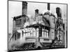 Fire at British Columbia's Government House-null-Mounted Photographic Print