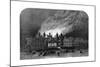 Fire at Capesthorne Hall, Cheshire-null-Mounted Giclee Print
