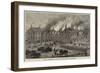 Fire at Clumber, the Duke of Newcastle's House, Nottinghamshire-null-Framed Giclee Print