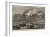 Fire at Clumber, the Duke of Newcastle's House, Nottinghamshire-null-Framed Giclee Print