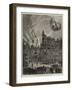 Fire at Cortachy Castle, Scotland, the Seat of the Earl of Airlie-null-Framed Giclee Print