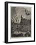Fire at Cortachy Castle, Scotland, the Seat of the Earl of Airlie-null-Framed Giclee Print