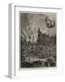 Fire at Cortachy Castle, Scotland, the Seat of the Earl of Airlie-null-Framed Giclee Print