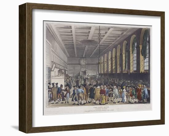 Fire at Custom House, London, 1814-Frederick Calvert-Framed Giclee Print