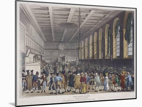 Fire at Custom House, London, 1814-Frederick Calvert-Mounted Giclee Print