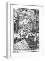 Fire at Doge's Palace in Venice, 1577, Italy, 16th Century-null-Framed Giclee Print