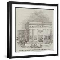 Fire at Goulston's Manufactory, Old Kent Road-null-Framed Giclee Print