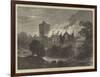 Fire at Greystoke Castle, Cumberland-null-Framed Giclee Print