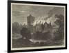 Fire at Greystoke Castle, Cumberland-null-Framed Giclee Print