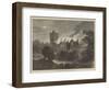 Fire at Greystoke Castle, Cumberland-null-Framed Giclee Print