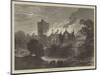 Fire at Greystoke Castle, Cumberland-null-Mounted Giclee Print