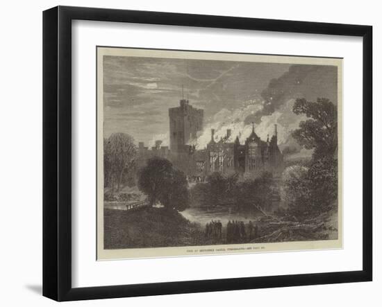 Fire at Greystoke Castle, Cumberland-null-Framed Giclee Print