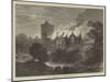 Fire at Greystoke Castle, Cumberland-null-Mounted Giclee Print