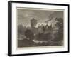 Fire at Greystoke Castle, Cumberland-null-Framed Giclee Print