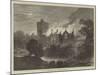 Fire at Greystoke Castle, Cumberland-null-Mounted Giclee Print