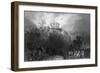 Fire at Nottingham Castle - Burnt by Rioters-R Sands-Framed Art Print