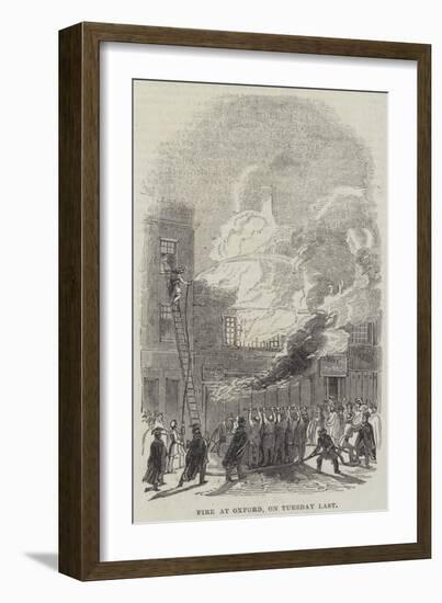 Fire at Oxford, on Tuesday Last-null-Framed Giclee Print