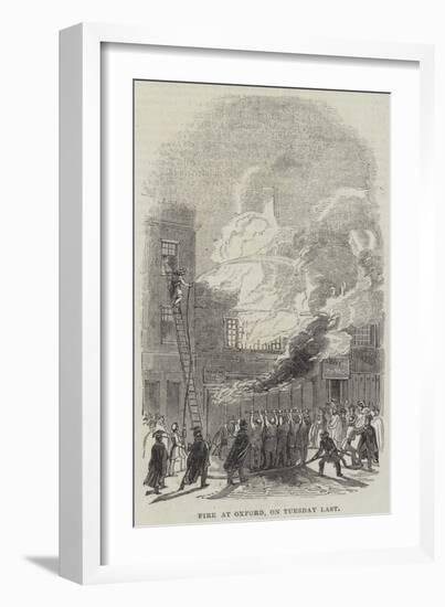 Fire at Oxford, on Tuesday Last-null-Framed Giclee Print