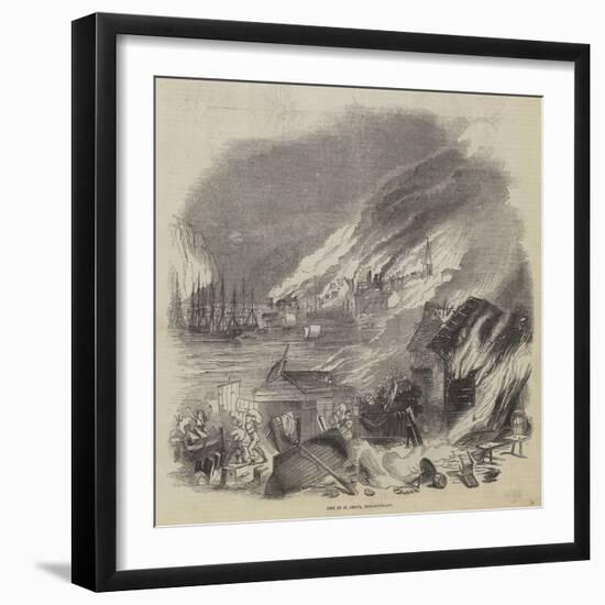 Fire at St John's, Newfoundland-null-Framed Giclee Print