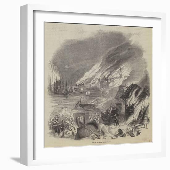 Fire at St John's, Newfoundland-null-Framed Giclee Print