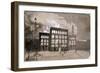 Fire at the Alhambra Theatre, Leicester Square, London, 1882-William Dickes-Framed Giclee Print