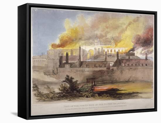 Fire at the Armoury in the Tower of London, October 1841-Thomas Colman Dibdin-Framed Stretched Canvas