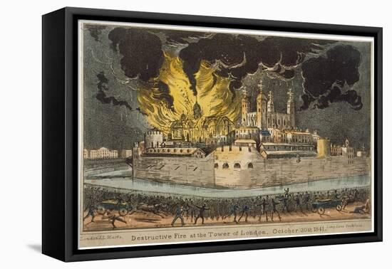 Fire at the Armoury in the Tower of London, October 1841-JL Marks-Framed Stretched Canvas