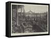 Fire at the Army and Navy Co-Operative Society, Bombay-null-Framed Stretched Canvas