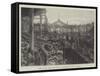 Fire at the Army and Navy Co-Operative Society, Bombay-null-Framed Stretched Canvas