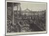 Fire at the Army and Navy Co-Operative Society, Bombay-null-Mounted Giclee Print