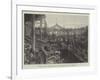 Fire at the Army and Navy Co-Operative Society, Bombay-null-Framed Giclee Print