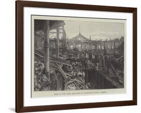 Fire at the Army and Navy Co-Operative Society, Bombay-null-Framed Giclee Print