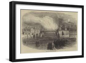 Fire at the Chester Grand Stand-null-Framed Giclee Print