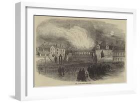 Fire at the Chester Grand Stand-null-Framed Giclee Print