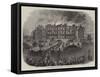 Fire at the General Hospital, Jersey-null-Framed Stretched Canvas