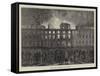 Fire at the Governor's House, Bruges-null-Framed Stretched Canvas