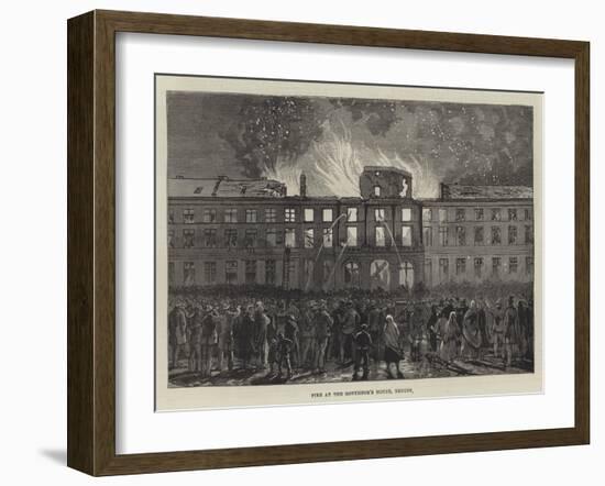 Fire at the Governor's House, Bruges-null-Framed Giclee Print