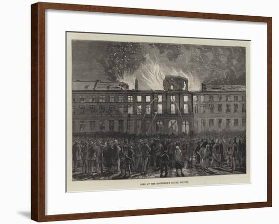 Fire at the Governor's House, Bruges-null-Framed Giclee Print