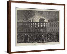 Fire at the Governor's House, Bruges-null-Framed Giclee Print