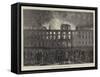 Fire at the Governor's House, Bruges-null-Framed Stretched Canvas