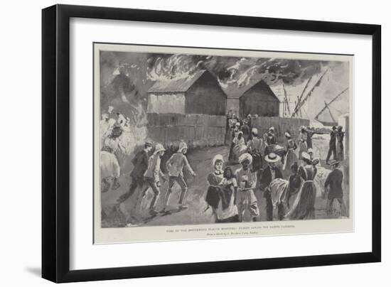 Fire at the Modykhana Plague Hospital, Nurses Saving the Native Patients-Henry Charles Seppings Wright-Framed Giclee Print