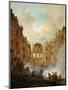 Fire at the Opera House of the Palais-Royal in 1781-Hubert Robert-Mounted Giclee Print