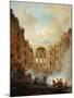 Fire at the Opera House of the Palais-Royal in 1781-Hubert Robert-Mounted Giclee Print