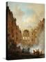 Fire at the Opera House of the Palais-Royal in 1781-Hubert Robert-Stretched Canvas