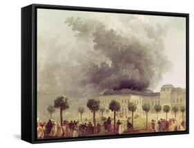Fire at the Opera House of the Palais-Royal in 1781-Hubert Robert-Framed Stretched Canvas