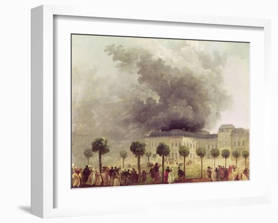 Fire at the Opera House of the Palais-Royal in 1781-Hubert Robert-Framed Giclee Print