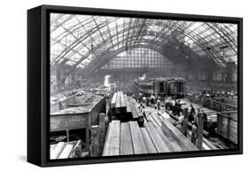 Fire at the Pennsylvania Railroad, Philadelphia, Pennsylvania-null-Framed Stretched Canvas