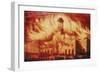 Fire at the Royal Exchange, London, 1838-null-Framed Giclee Print