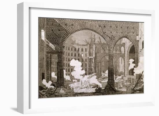 Fire at Theatre San Carlo in Naples, February 12, 1816-Antonio Niccolini-Framed Giclee Print